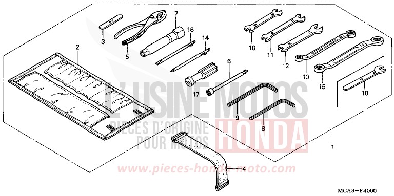 OUTILS de Gold Wing BILLET SILVER METALLIC (NHA27B) de 2005